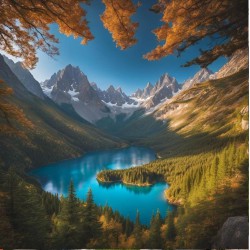 Montañas con un lago