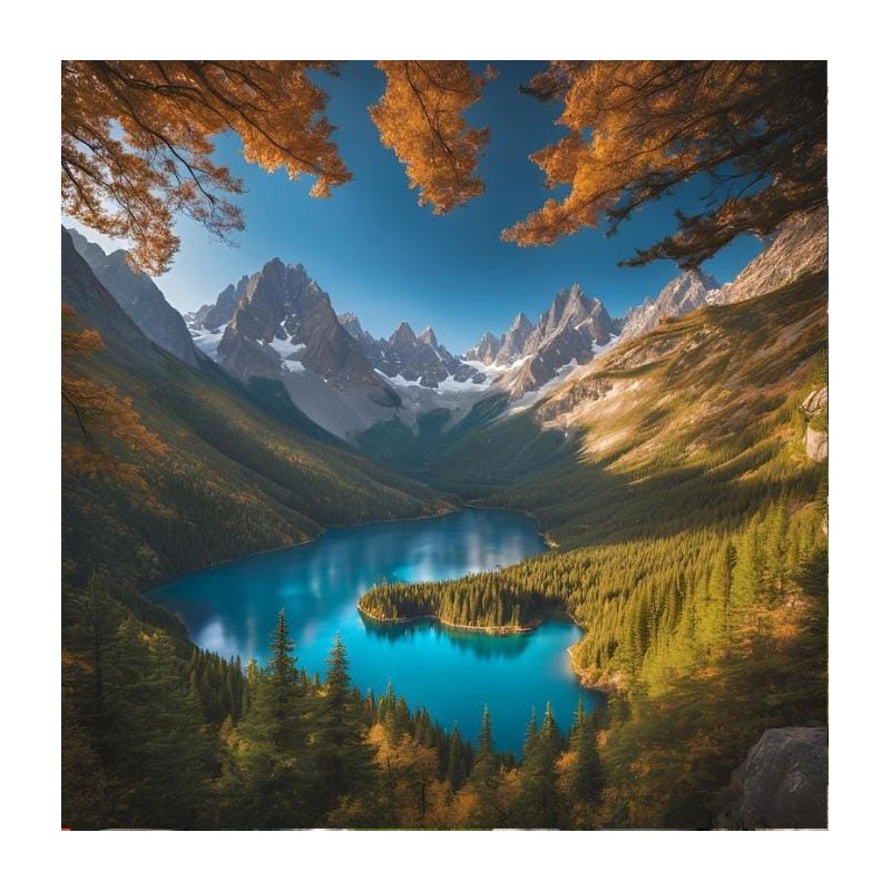 Montañas con un lago