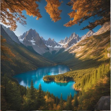 Montañas con un lago